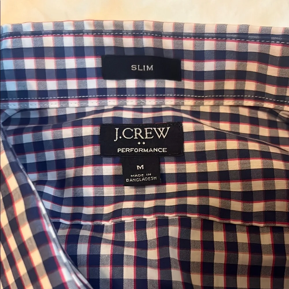 Men's Blue Gingham Button-Down Shirt